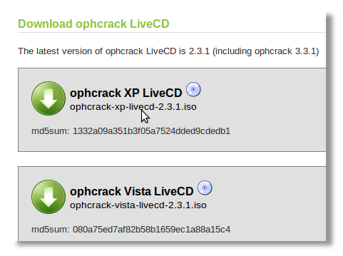 Ophcrack windows 10 password reset